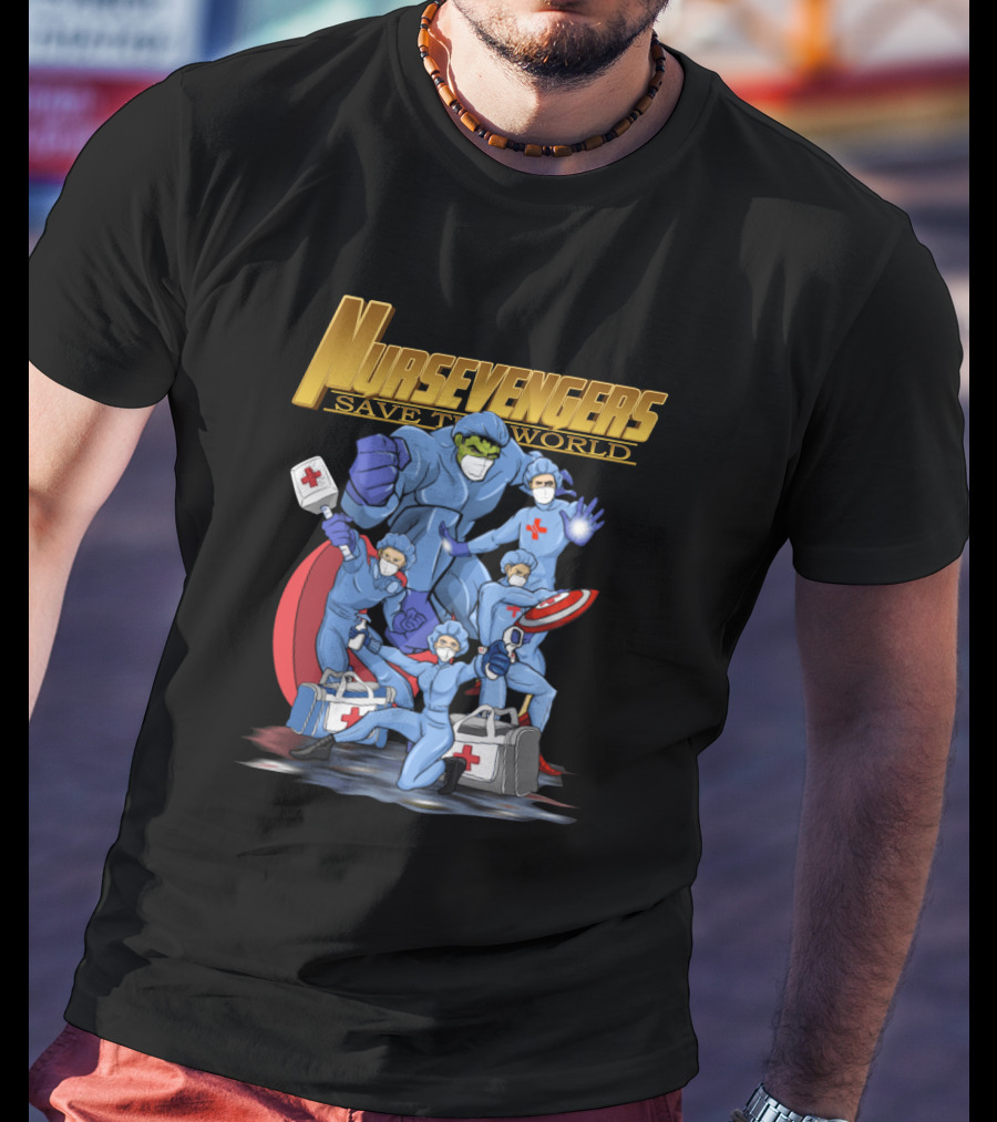 Nursevengers Save The World With Marvel Icons And Hero-Themed Medical Team T-Shirt