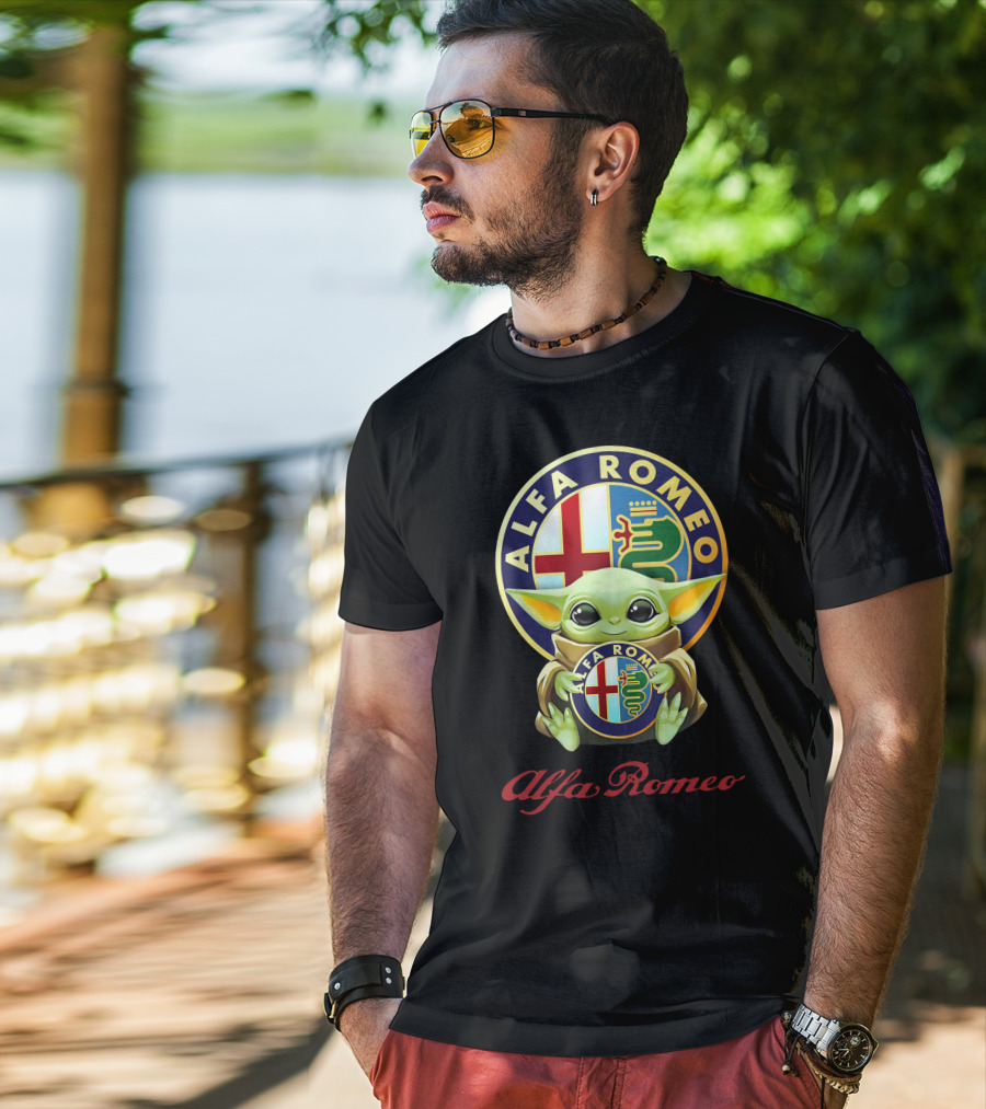 Baby Yoda Alfa Romeo Hug Emblem T-Shirt