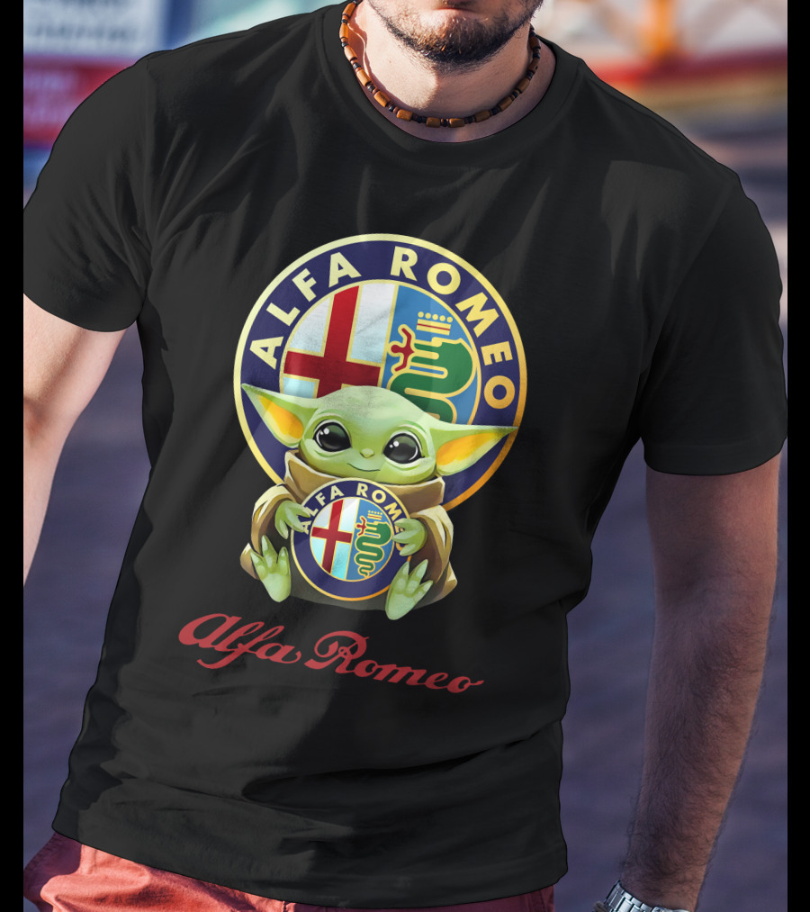 Baby Yoda Alfa Romeo Hug Emblem T-Shirt