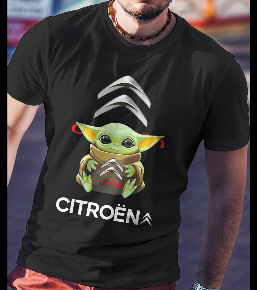 Baby Yoda Citroën Logo Hug Star Wars T-Shirt
