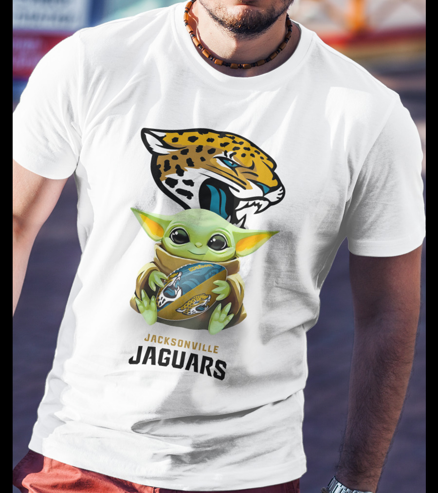 Baby Yoda Jacksonville Jaguars Football Hug T-Shirt