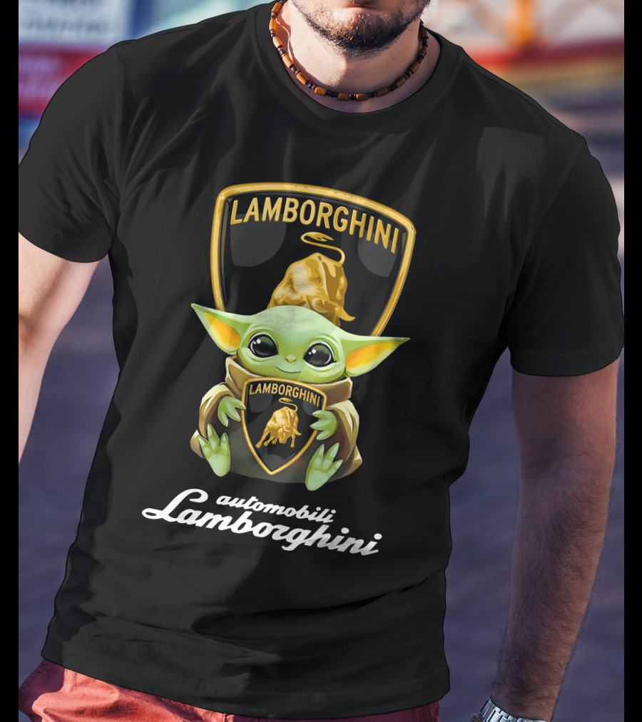 Baby Yoda Lamborghini Automobili Hug T-Shirt