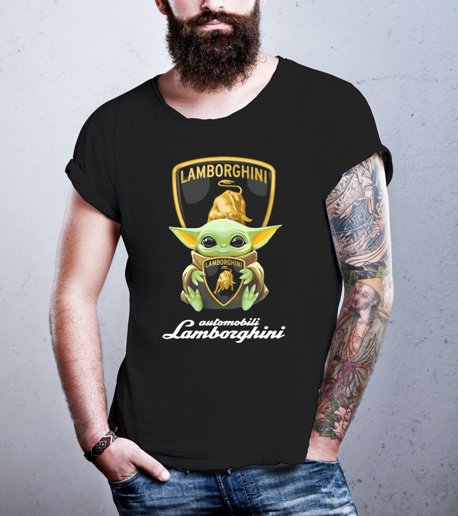 Baby Yoda Lamborghini Automobili Hug T-Shirt