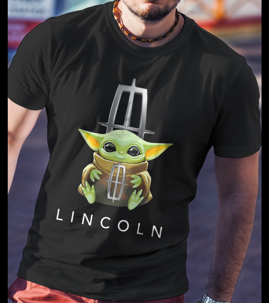 Baby Yoda Holding Lincoln Silver T-Shirt
