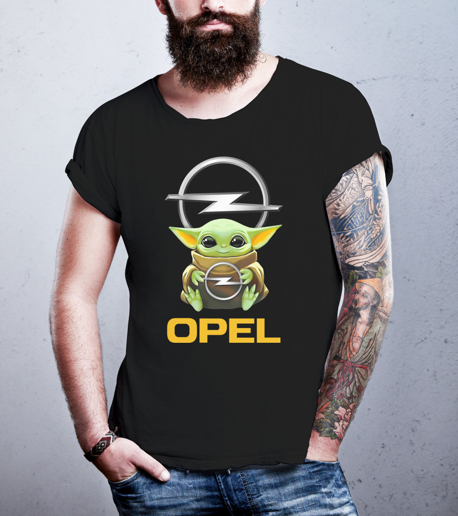 Baby Yoda Holding Opel T-Shirt