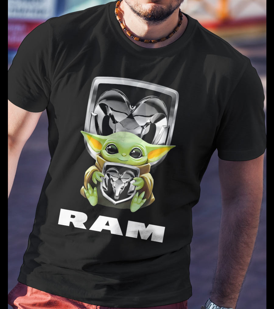 Baby Yoda Hug Ram Truck T-Shirt