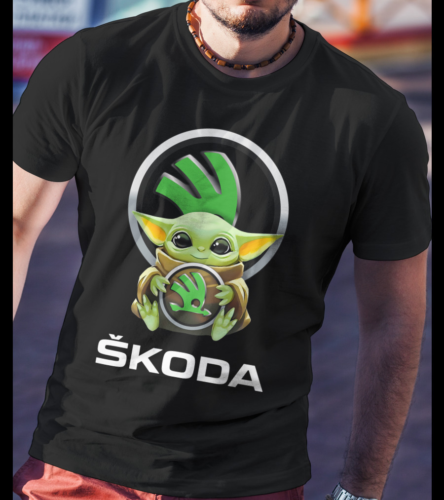 Škoda Baby Yoda Holding T-Shirt