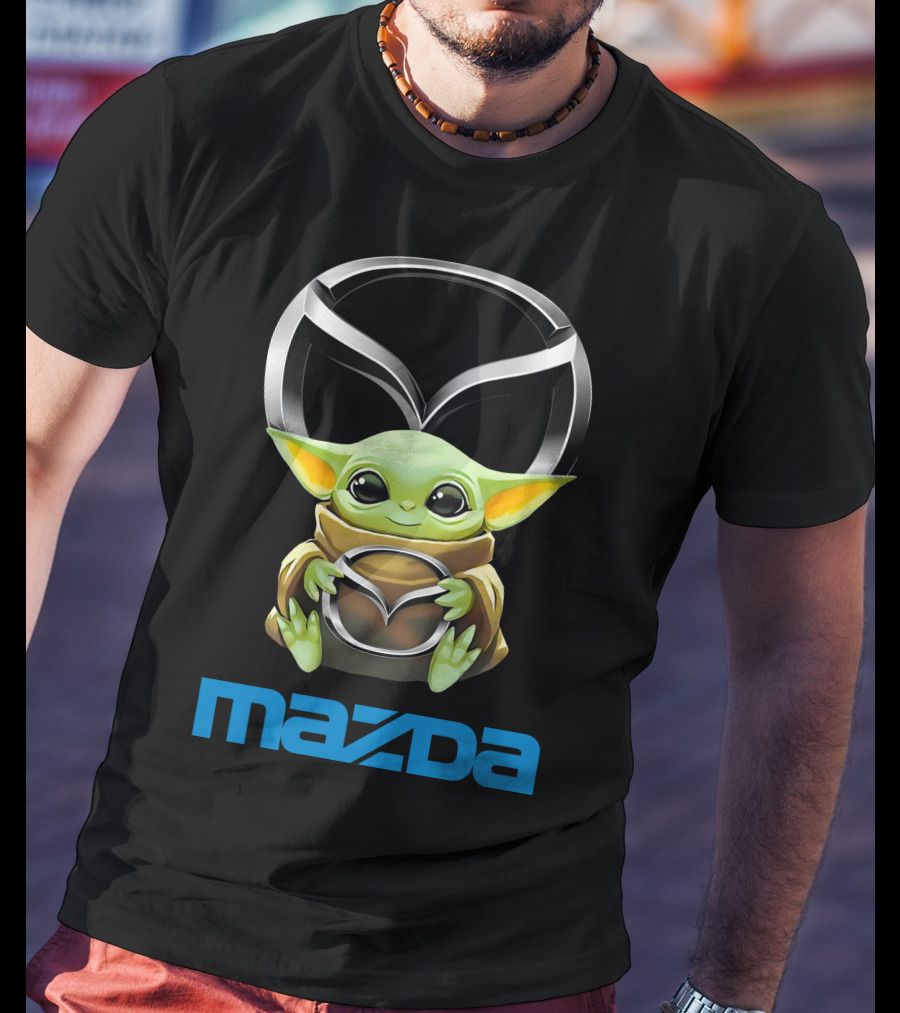 Star Wars Baby Yoda Holding Mazda T-Shirt