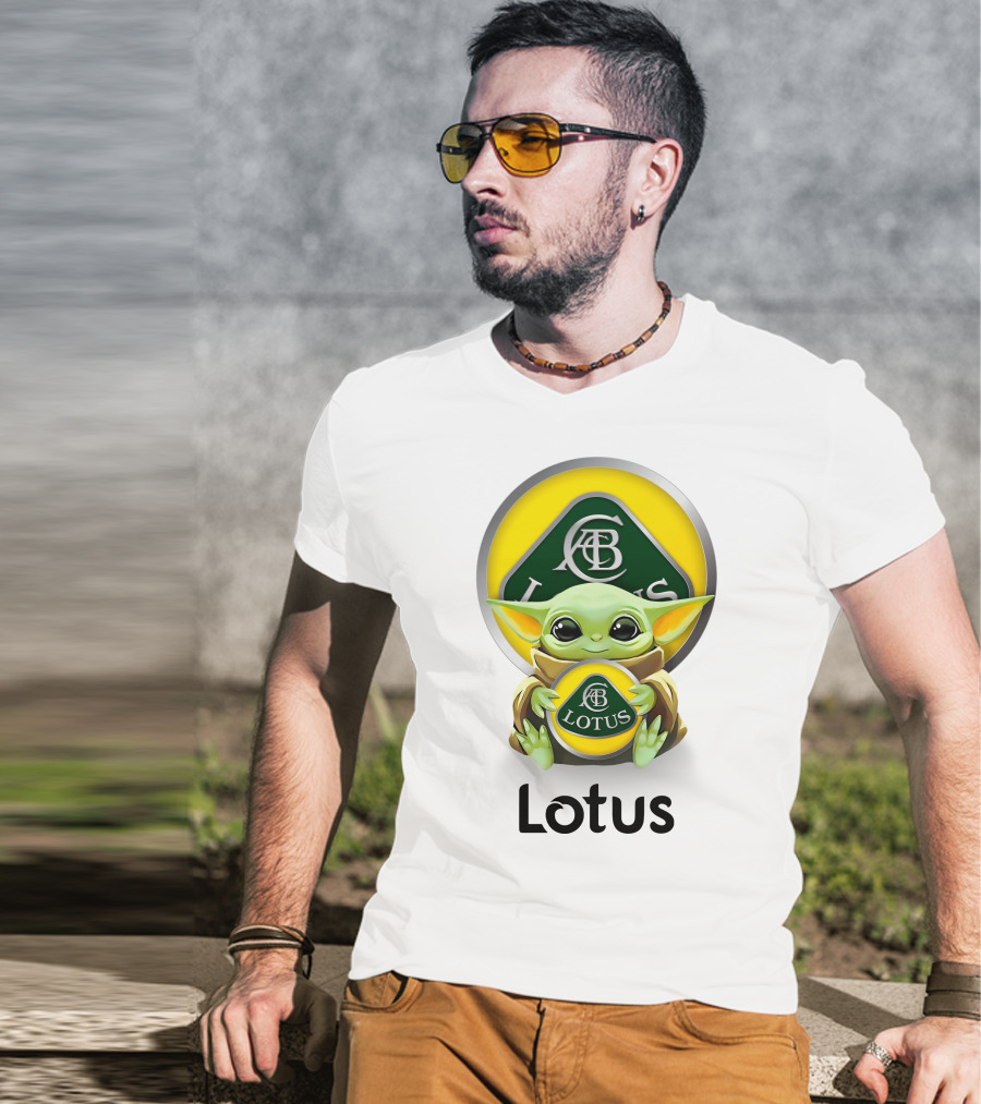 Lotus Baby Yoda Hugging Abc T-Shirt