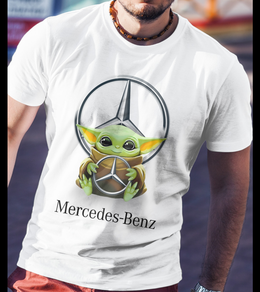 Baby Yoda Holding Mercedes-Benz T-Shirt