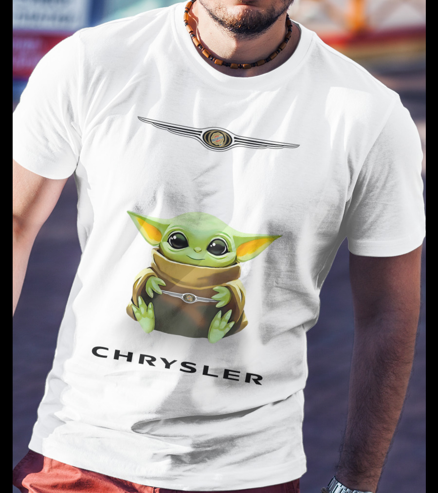 Baby Yoda With Chrysler Logo Star Wars T-Shirt