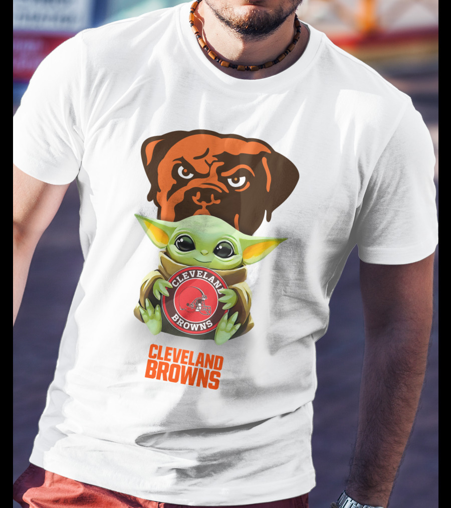Star Wars Baby Yoda Cleveland Browns T-Shirt