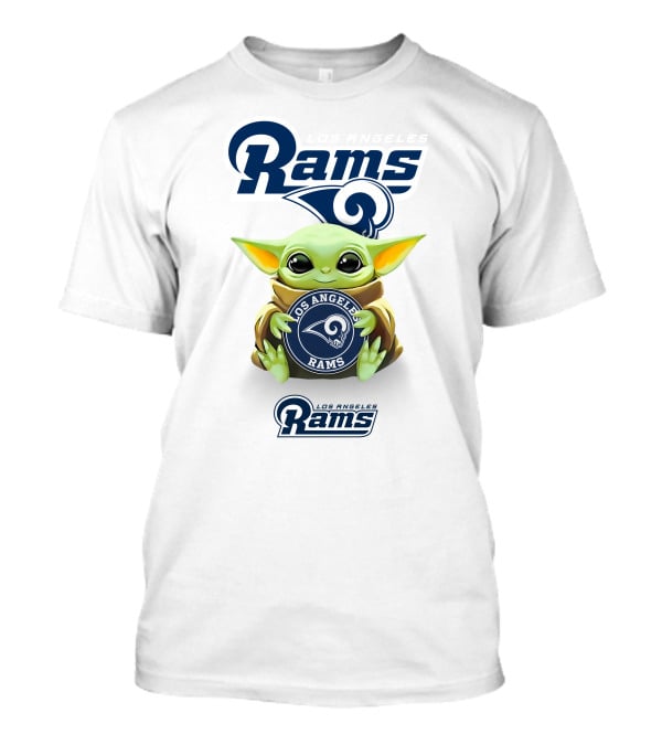 Star Wars Baby Yoda Hug Los Angeles Rams T-Shirt