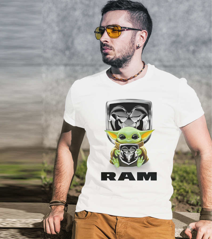 Star Wars Baby Yoda Hugging Ram T-Shirt