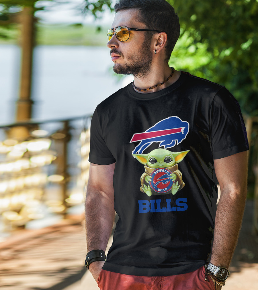 Buffalo Bills Grogu Hug Buffalo Bills T-Shirt