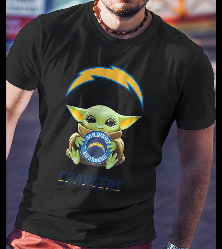 Grogu Hug Los Angeles Chargers San Diego Chargers T-Shirt