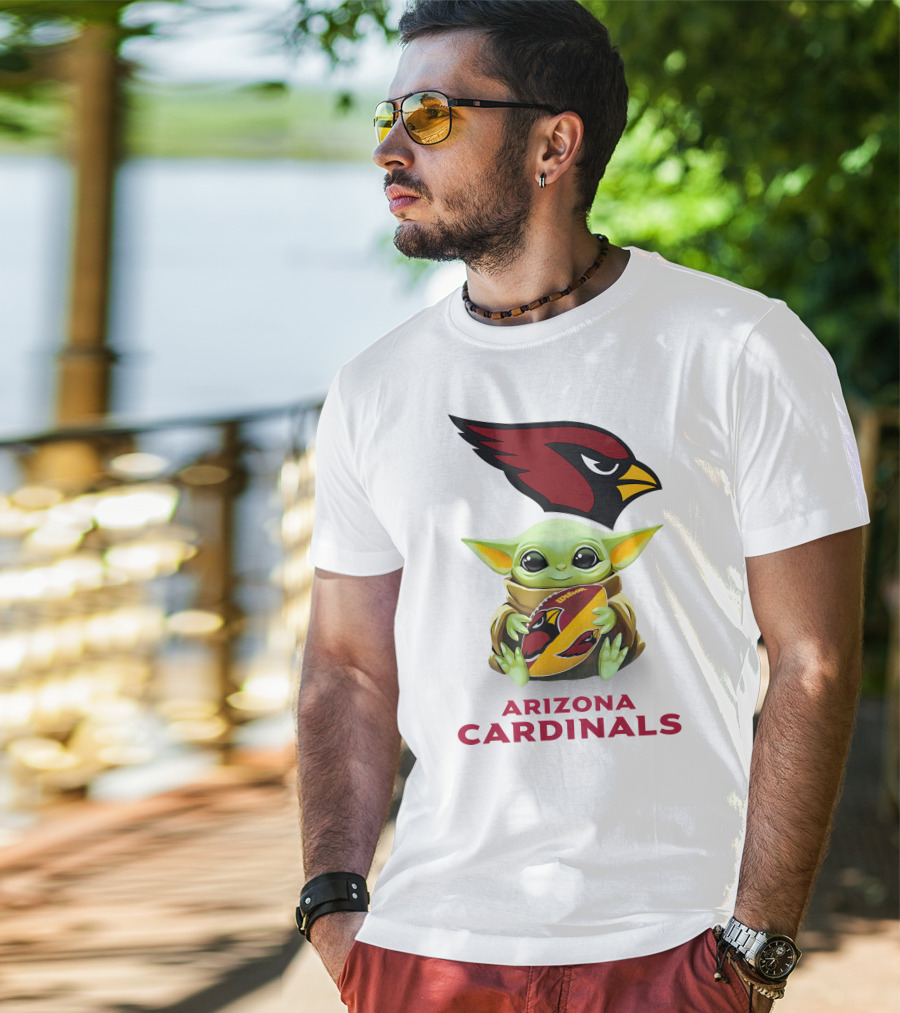 Grogu Hug Arizona Cardinals Football Spirit T-Shirt