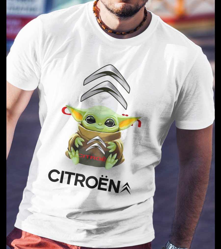 Grogu Citroën Hug Theme With Citroën Logo And Grogu In T-Shirt