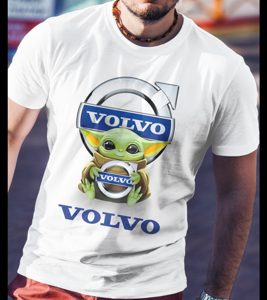 Volvo Logo Grogu Hugging Car T-Shirt