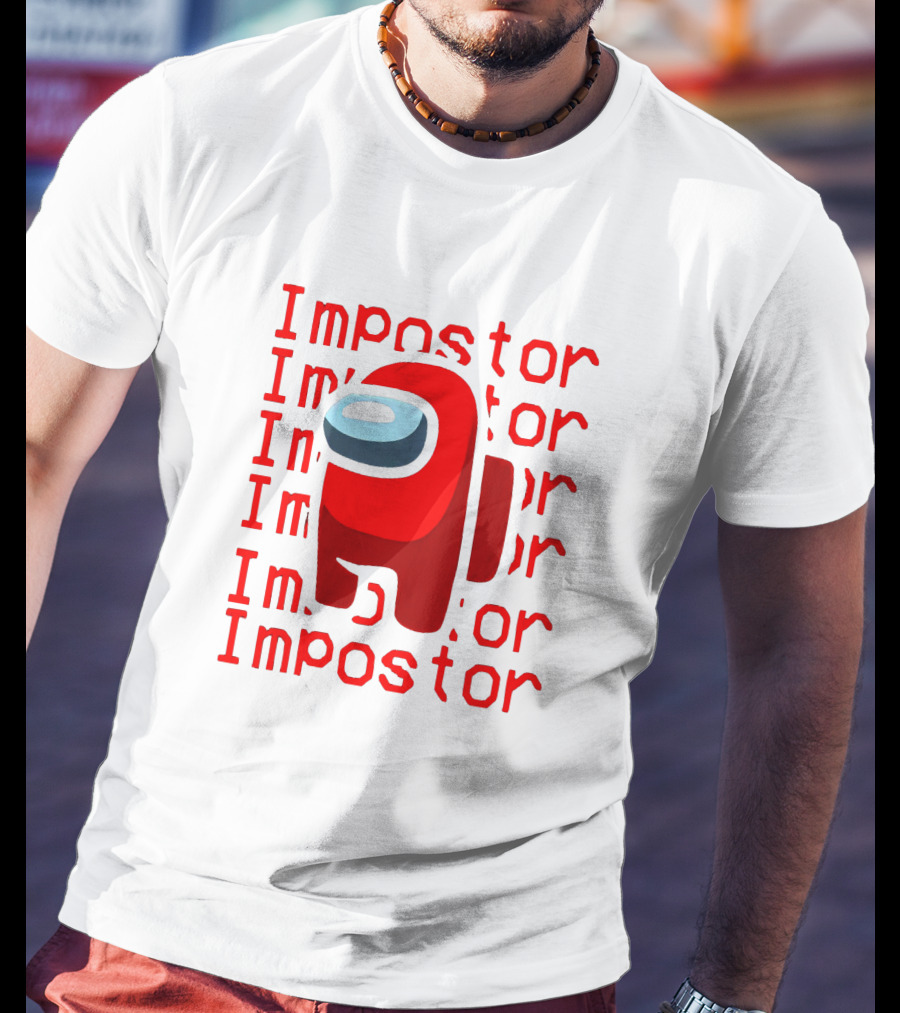 Impostor Among Us Red Crewmate Character T-Shirt
