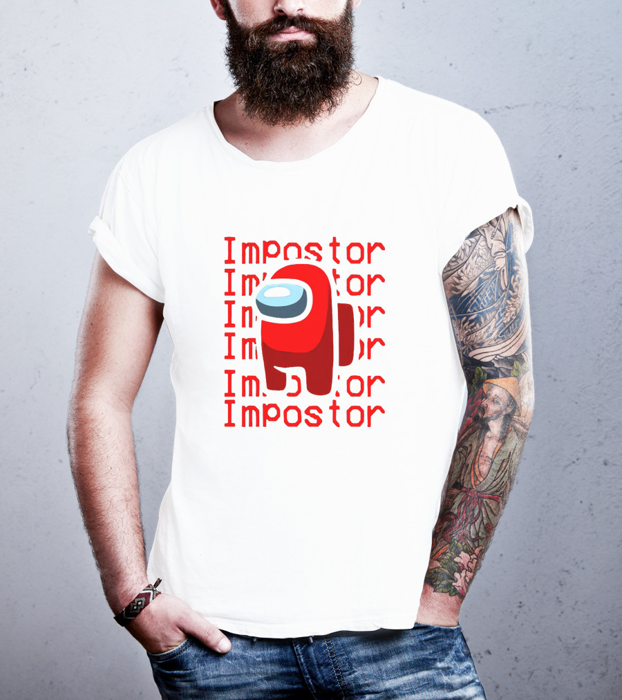Impostor Among Us Red Crewmate Character T-Shirt