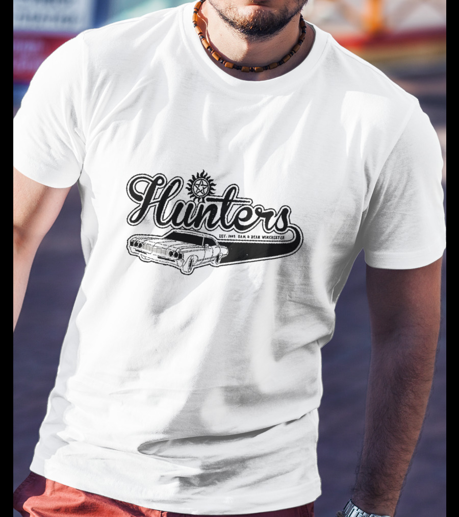 Hunters Est. 2005 Sam And Dean Winchester Car T-Shirt