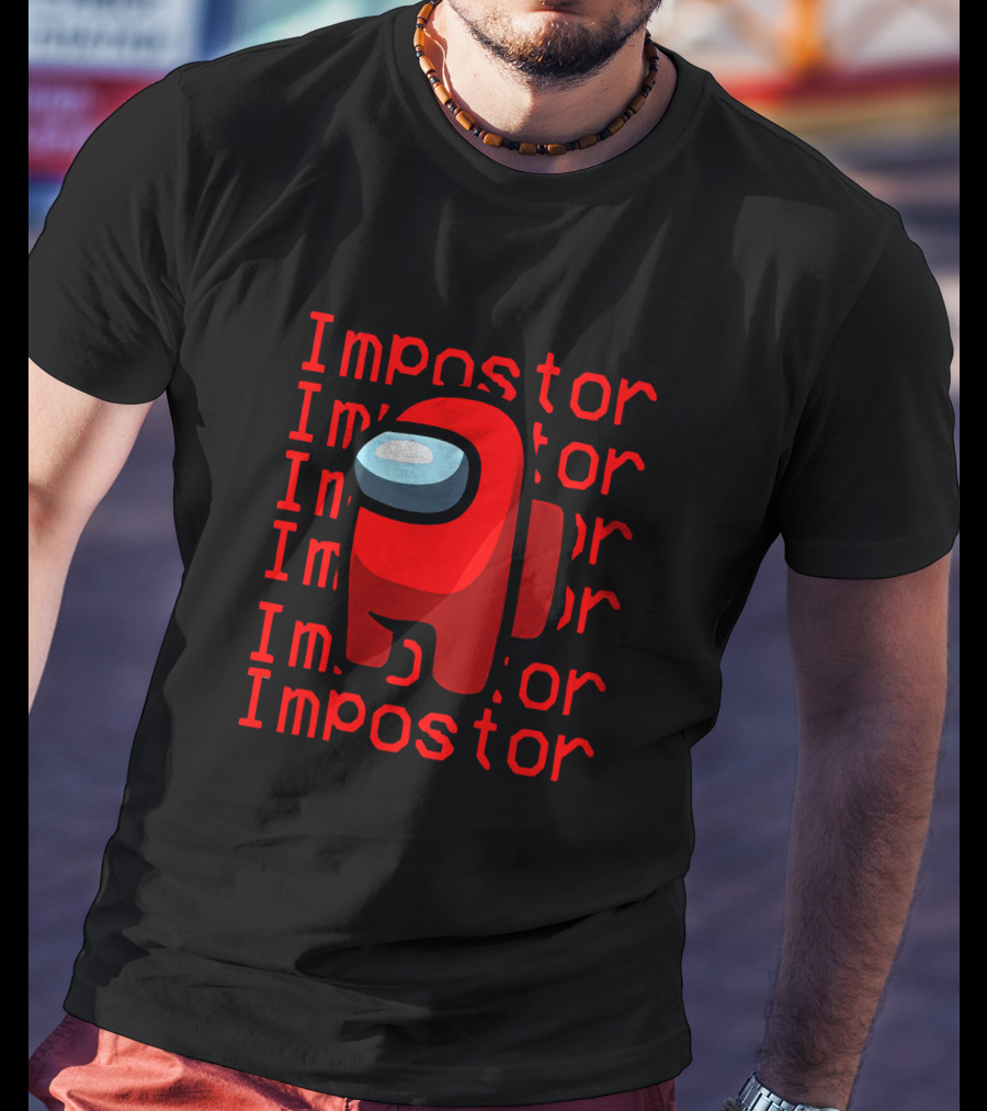 Impostor Among Us Hana123 Red Crewmate T-Shirt