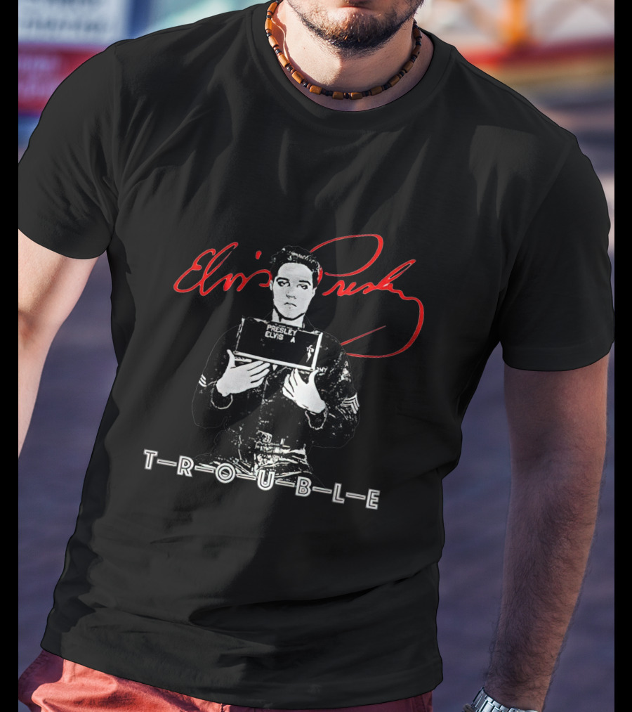 Elvis Presley Mugshot Trouble T-Shirt
