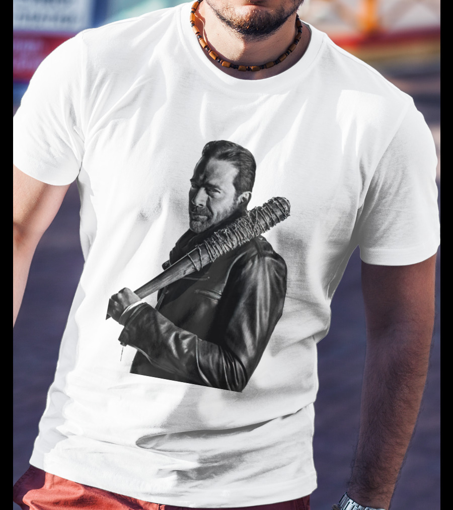 Jeff Negan Walking Dead Lucille Bat Iconic Image T-Shirt