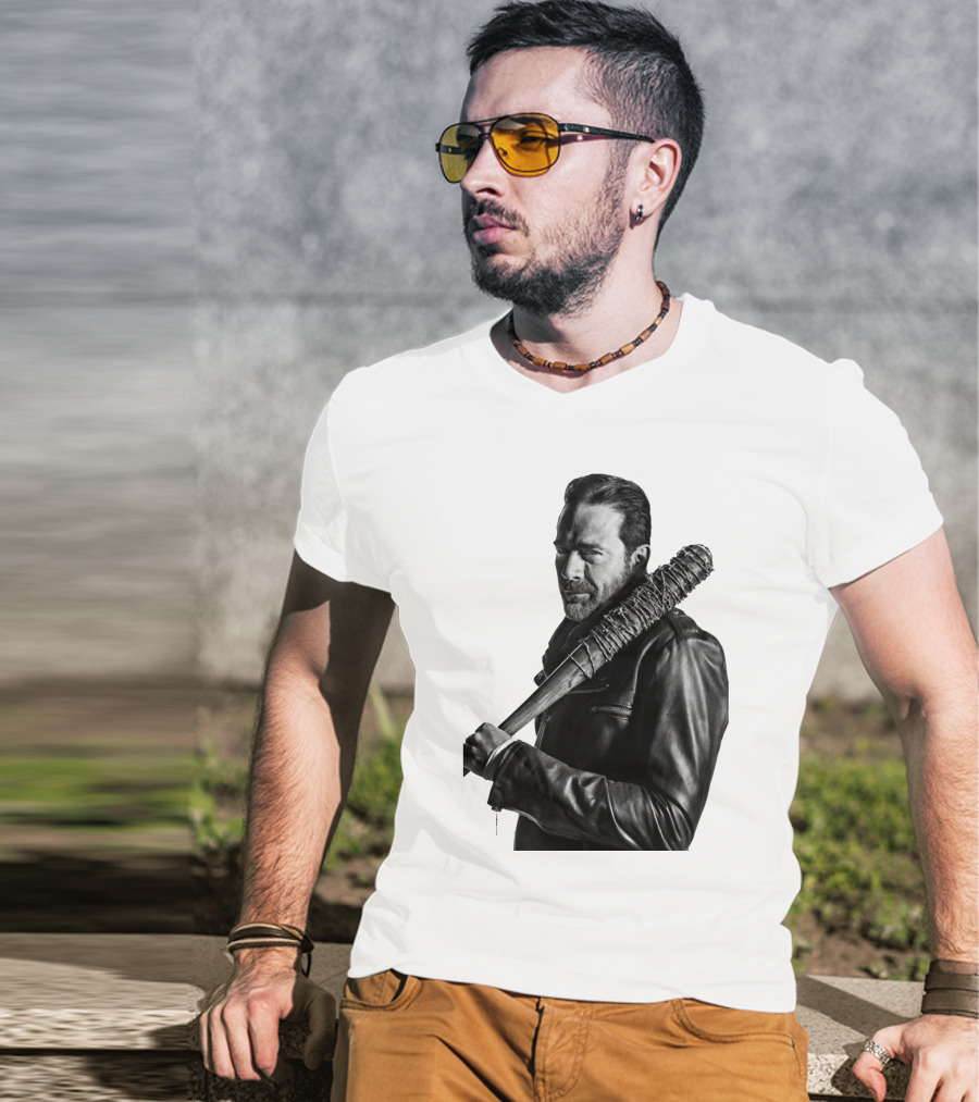 Jeff Negan Walking Dead Lucille Bat Iconic Image T-Shirt