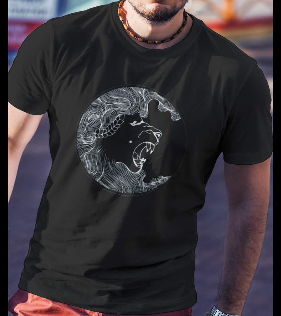 Madeon Merch Fierce Line Art Lion Head T-Shirt