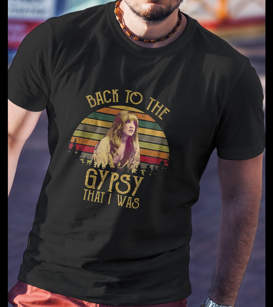 Back To The Gypsy That I Was Vintage Style Retro Sunset T-Shirt