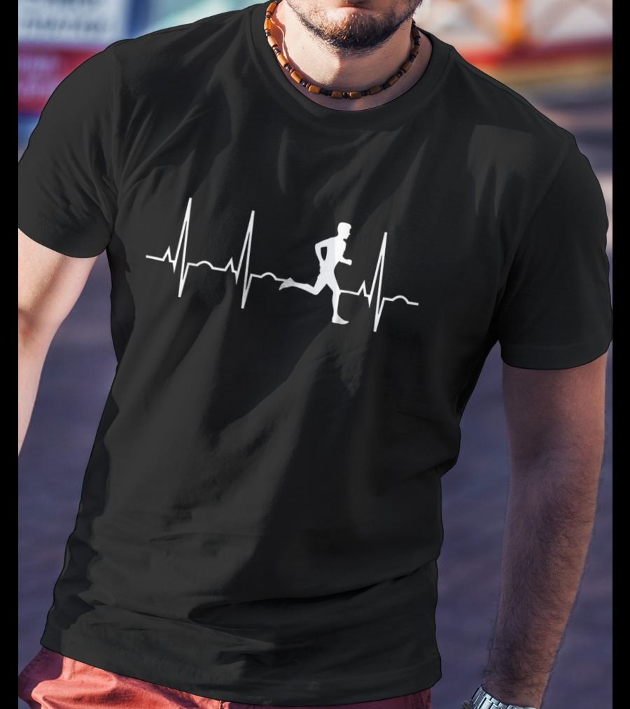 Runner's Pulse Lifeline With Running Figure T-Shirt