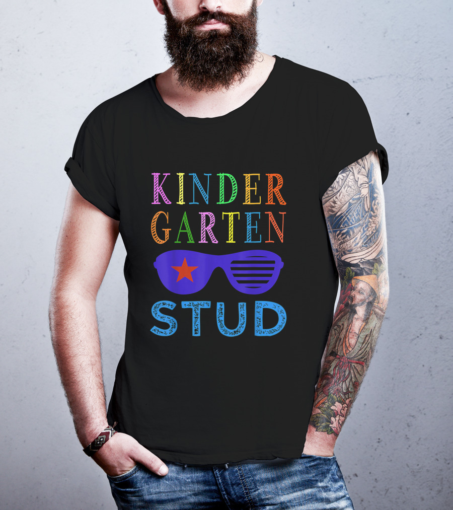 Kindergarten Stud Colorful Sunglasses Back To School First Day Fun T-Shirt