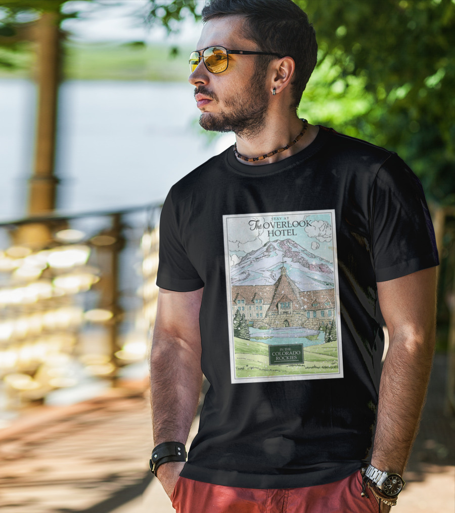 Stay At The Overlook Hotel In The Colorado Rockies Snowy Mountain T-Shirt