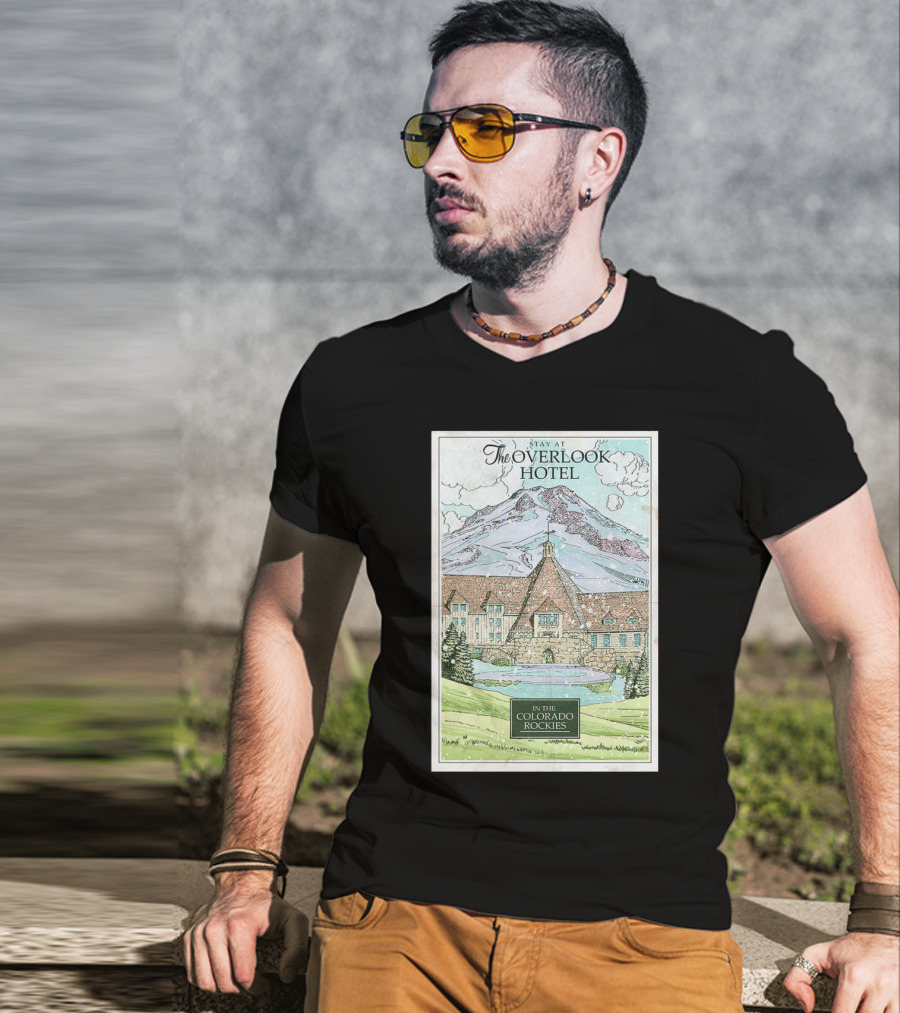 Stay At The Overlook Hotel In The Colorado Rockies Snowy Mountain T-Shirt