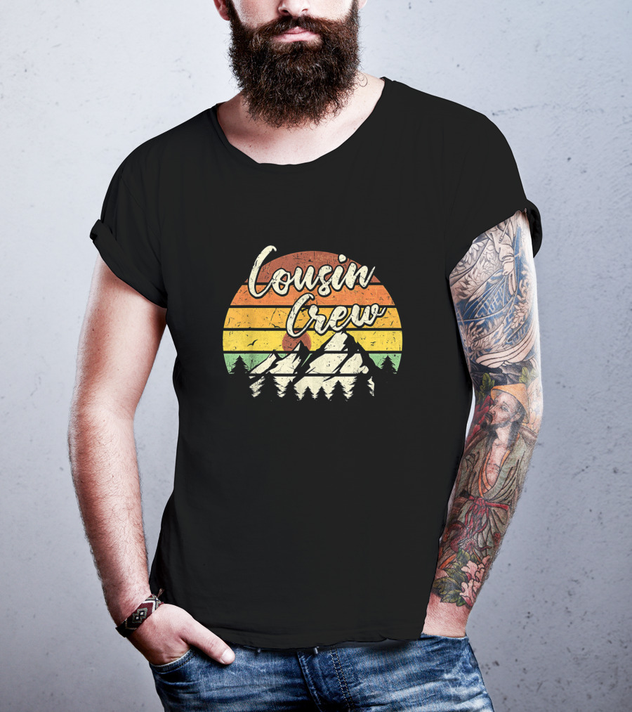 Cousin Crew Mountain Sunset Summer Camping Adventure T-Shirt