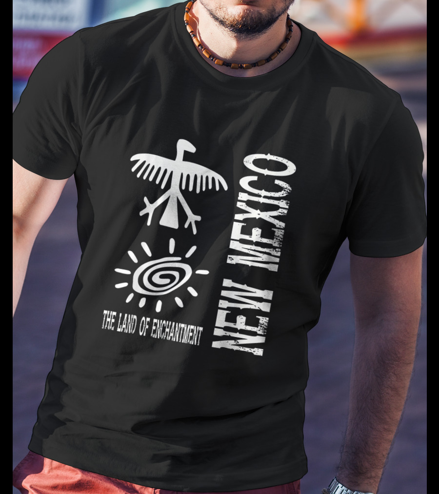 New Mexico Petroglyph Bird And Spiral Land Of Enchantment T-Shirt