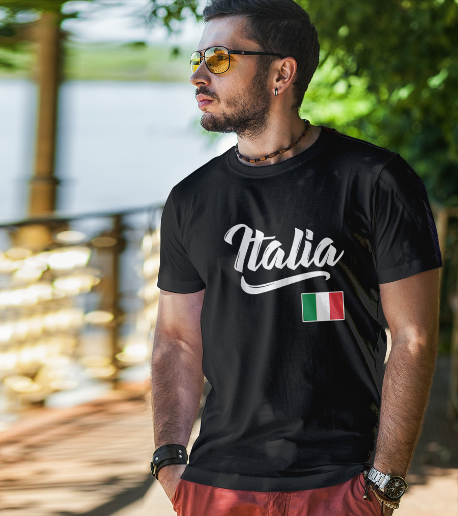 Italia Italian Flag Italy Italiano Heritage Iconic Symbol Recognition T-Shirt