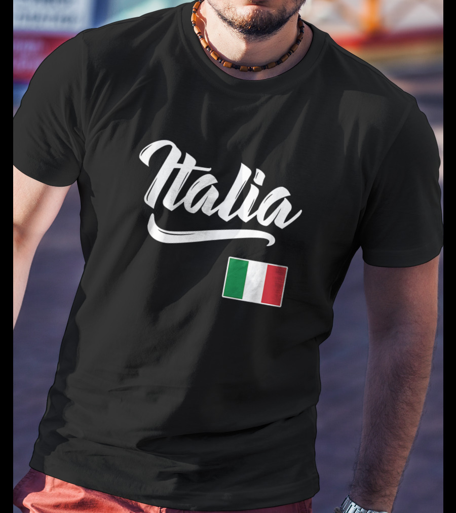 Italia Italian Flag Italy Italiano Heritage Iconic Symbol Recognition T-Shirt