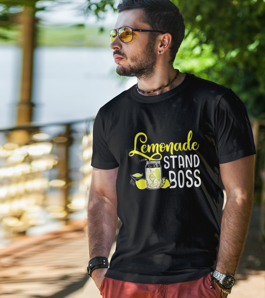 Lemonade Stand Boss With Funny Lemon Juice Graphic And Fresh Citrus T-Shirt