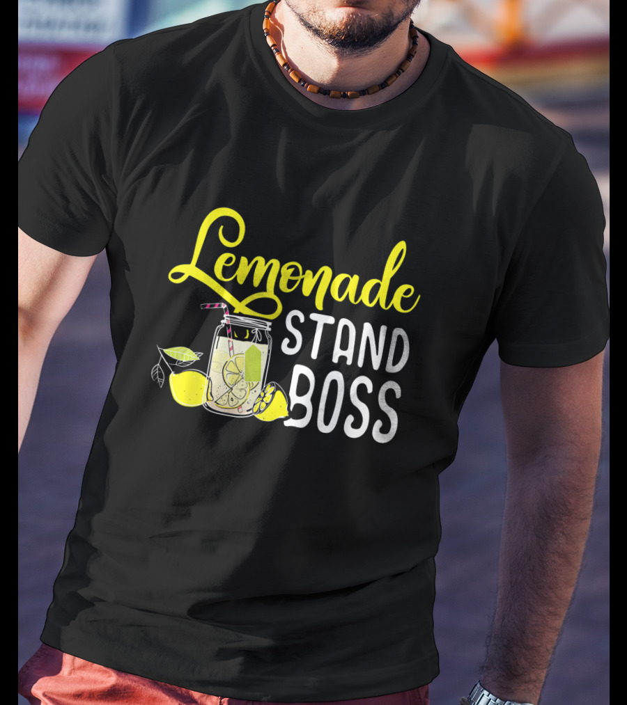Lemonade Stand Boss With Funny Lemon Juice Graphic And Fresh Citrus T-Shirt
