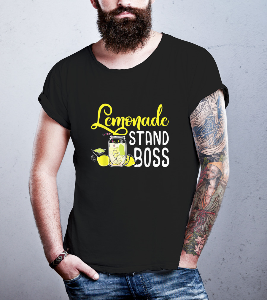 Lemonade Stand Boss With Funny Lemon Juice Graphic And Fresh Citrus T-Shirt