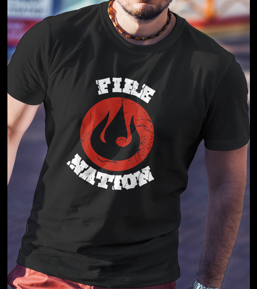 Fire Nation Avatar Game Symbol Cracked Red Circle T-Shirt