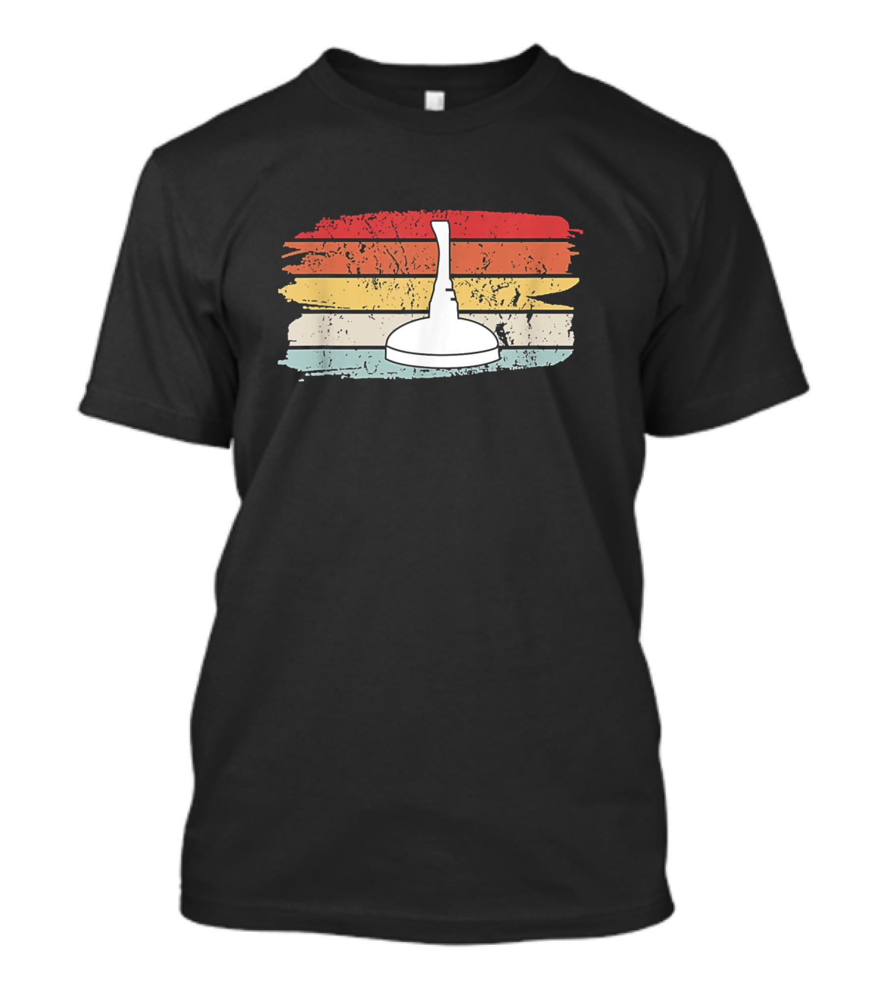 Vintage Eisstockschießen Geschenk Stockschützen Retro T-Shirt