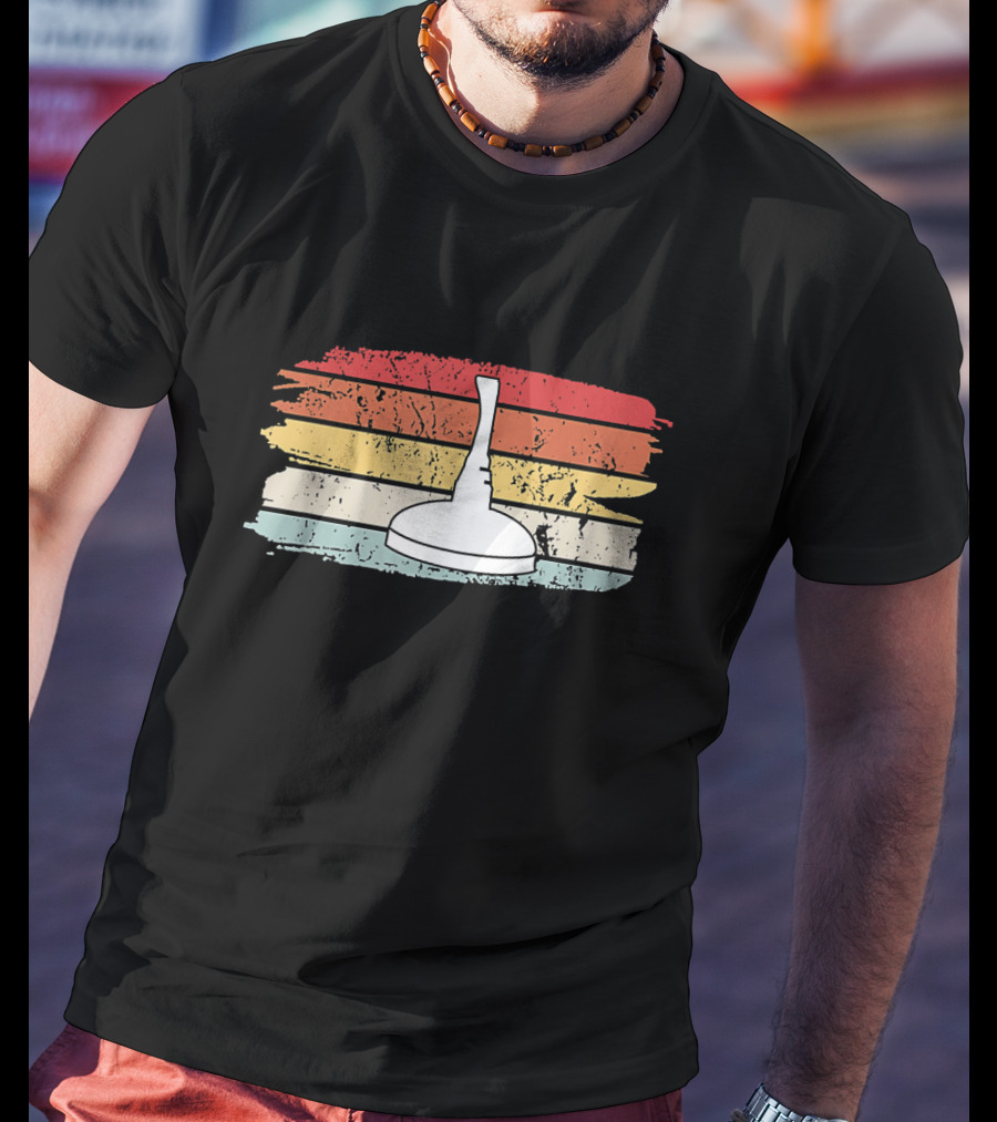Vintage Eisstockschießen Geschenk Stockschützen Retro T-Shirt