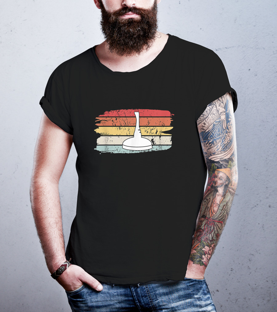 Vintage Eisstockschießen Geschenk Stockschützen Retro T-Shirt