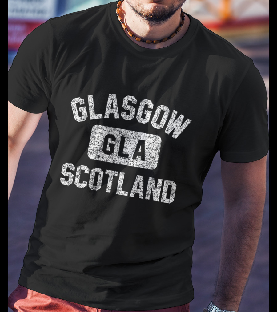 Glasgow GLA Scotland Distressed Gym T-Shirt