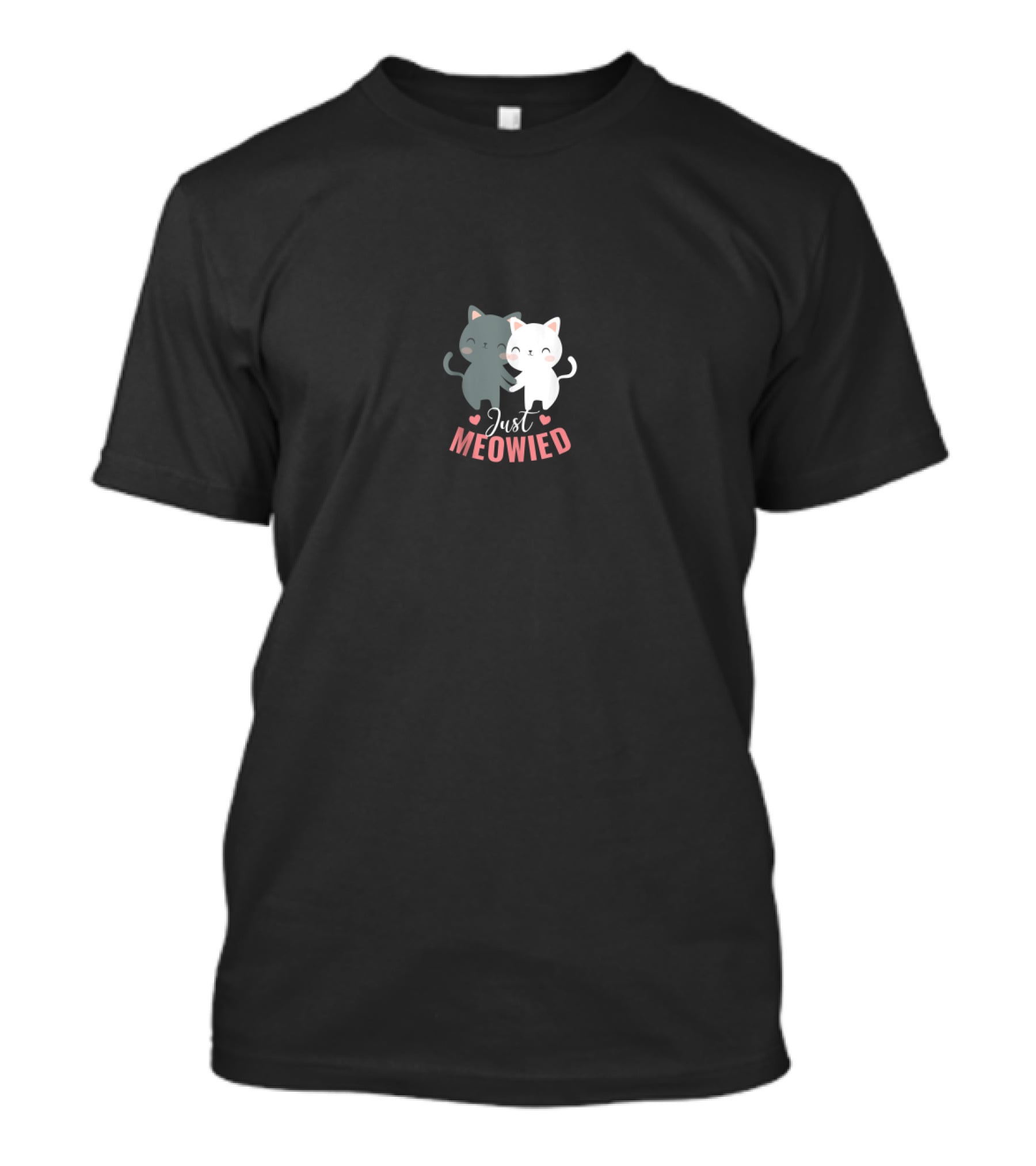 Just Meowied Cute Cat Couple Newlywed Lover T-Shirt