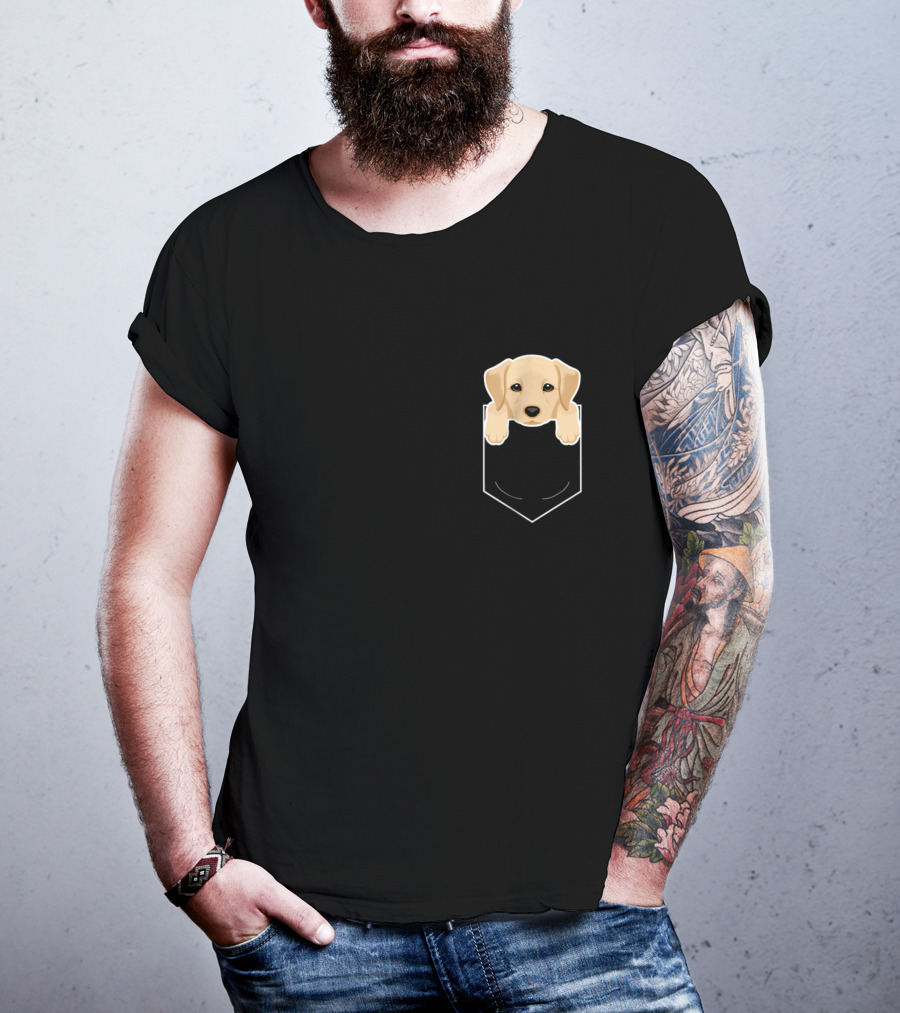 Yellow Lab In My Pocket Cute Dog Owner Labrador Retriever T-Shirt